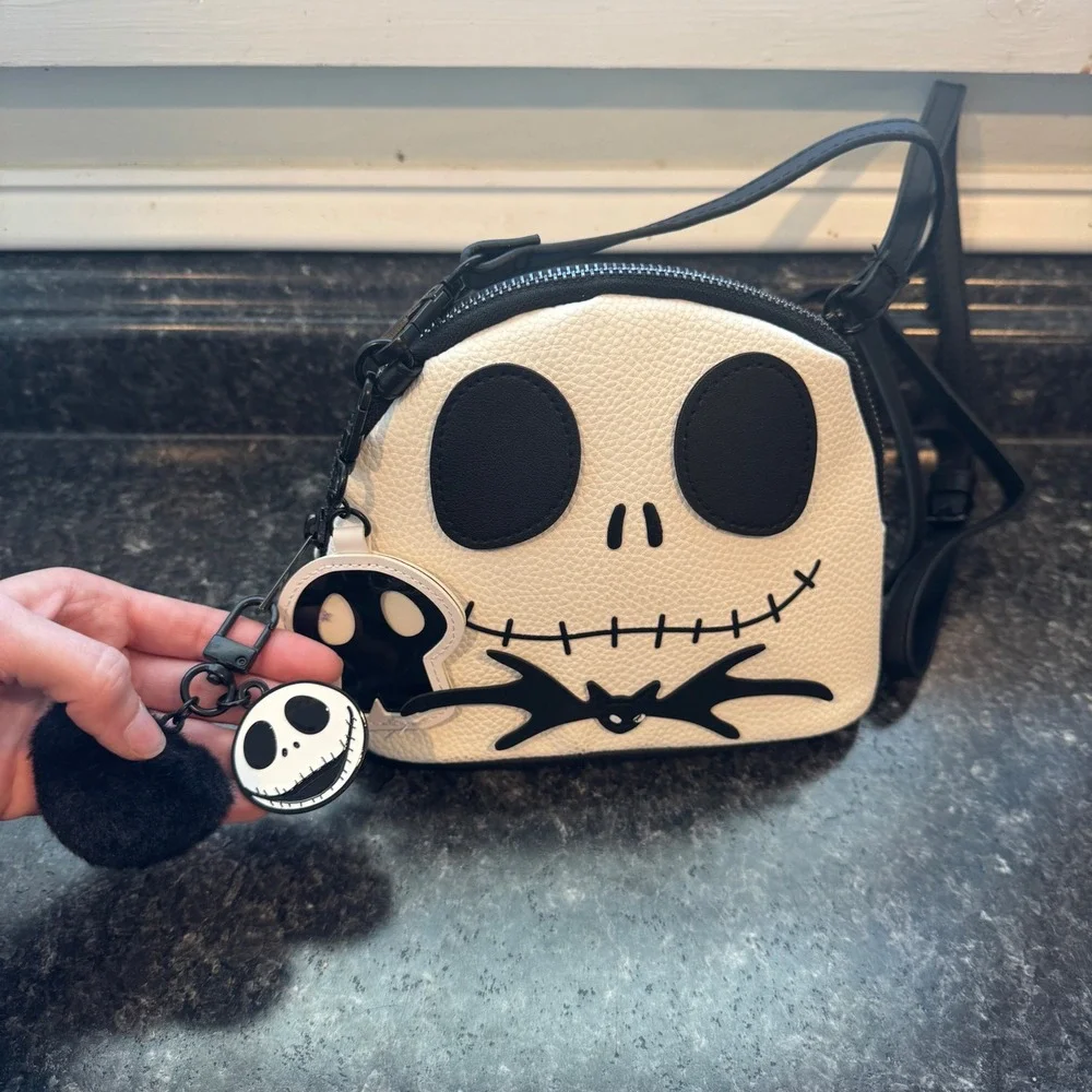 The Nightmare Before Christmas Jack Skellington Crossbody Bag with Keychains